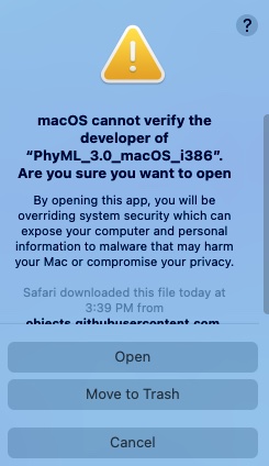 Mac セキュリティメッセージ