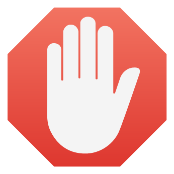 アドブロックのロゴ 禁止マーク